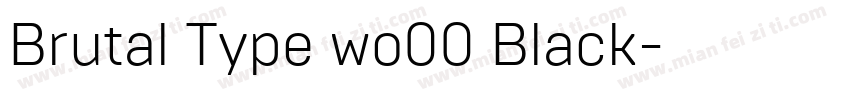 Brutal Type wo00 Black字体转换